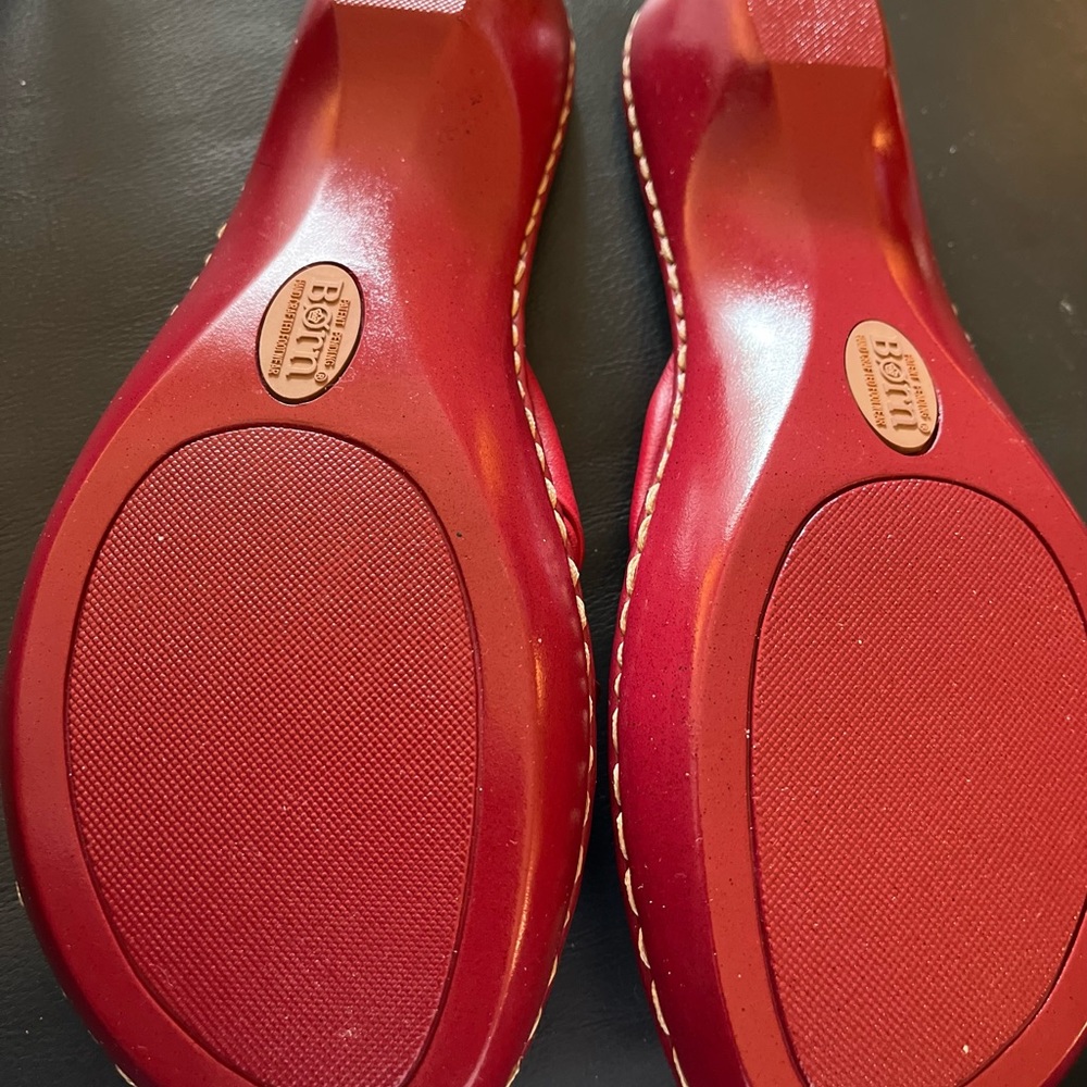 Born Red Leather Sandals - Size 9 / New - Not in box. - Picture 3 of 4